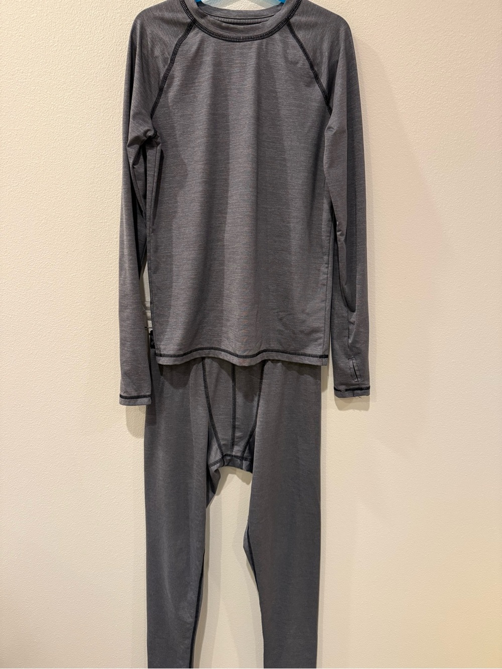 all in motion Boys Gray Long Sleeve Thermal Pajama Set
